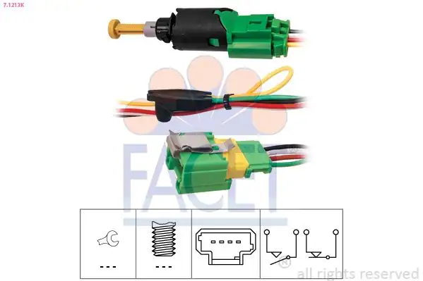 FACET 71213K | Fren Stop Müşürü 207 307 308 407 Expert C2 C3 C4 C5 III Jumpy 1 4hdi 1 6 Hdi 2 0 Hdi