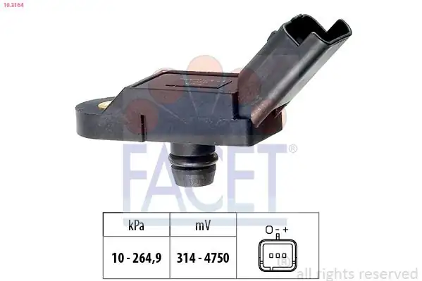 FACET 103164 | Basınç Sensörü Peugeot 207 308 508 3008 5008 1 6 16v 07