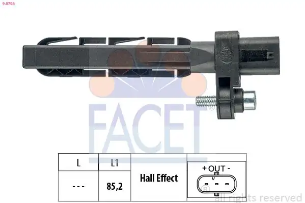 FACET 90758 | Krank Mil Sensörü Bmw E81 E87 E90 F20 F30 E60 E84 E83 N47