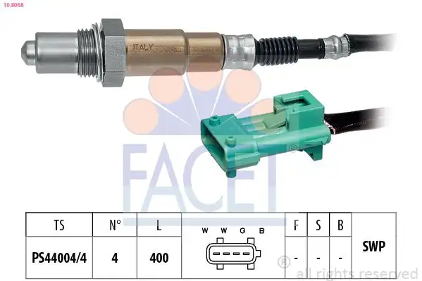 FACET 108068 | Lambda Sensörü Peugeot 206 207 Citroen C2 C3 II III Plurıel Nemo Bipper Fiorino P1007 1 4 Tu3jp