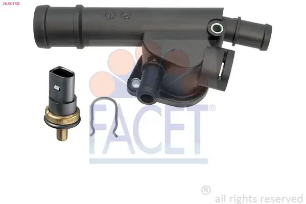 FACET 260015K | Su Flanşı Sensörlü VW Caddy III Golf V Passat Polo Audi A3 A4 Altea Ibiza Leon Toledo Fabia