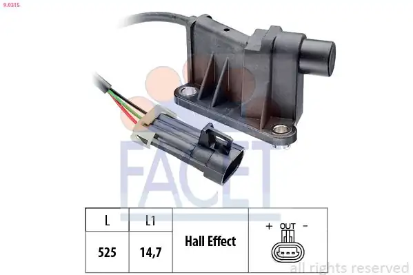 FACET 90315 | Eksantrik Mil Sensörü Opel Astra F G Corsa 14 16 16v 1889488