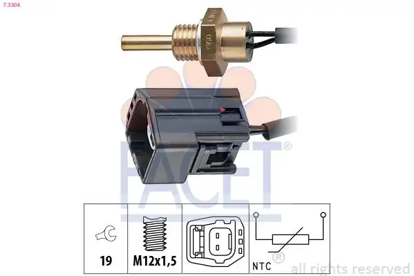 FACET 73304 | Sıcaklık Sensörü Volvo C70 İ S40 İ S60 İ S70 S80 96 06