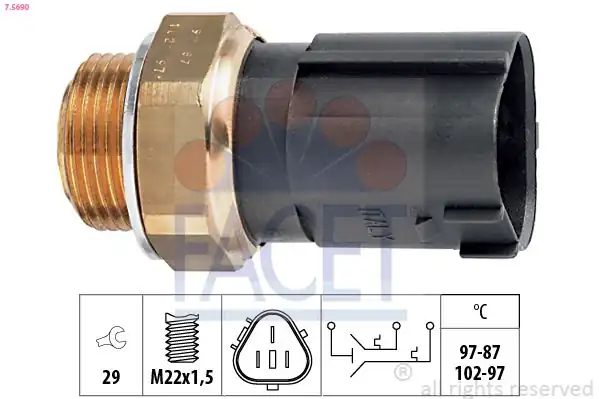 FACET 75690 | Hararet Fan Anaftari Audi A3 Seat Ibiza Leon Skoda Fabia Volkswagen Bora 99 05
