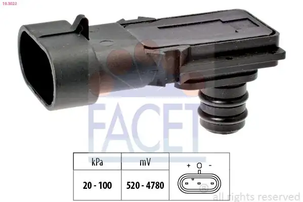 FACET 103023 | Basınç Sensörü Renault Clio Megane Laguna 16v