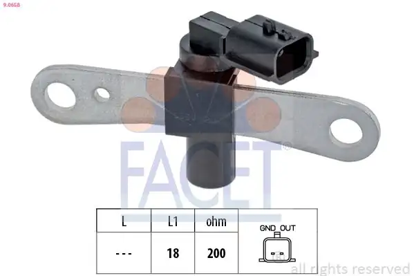 FACET 90658 | Manyetik Kaptör Renault Megane III Fluence 1889502
