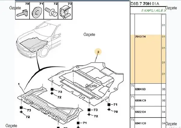 BİTAPART BPE300021 | Alt Karter Muhafaza Sacı Peugeot 407