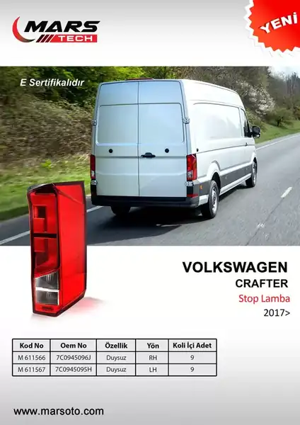 MARS 611567 | Stop Lambası Sol Duysuz Crafter 18 MAN TGE 18