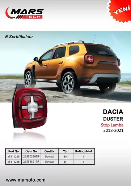 Marş 411215 Stop Lambası Duysuz Sağ Dacia Duster 2018 1915811