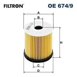 FILTRON OE674-9 | Yağ Filtresi Sportage / Tucson / i20 1.6 GDI 2022 -