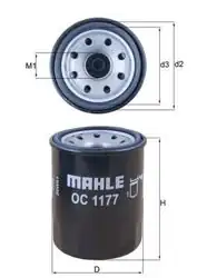 MAHLE OC1177 | Yağ Filtresi Hyundai Excel Accent Lancer