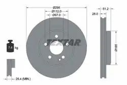 TEXTAR 92241603 | Fren Diski Ön W117-246-176-156 Bm 12-| 2 Adet