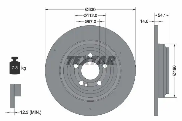 TEXTAR 92306905 | Fren Diski 167 Arka Gle 4 Matic 2 Adet