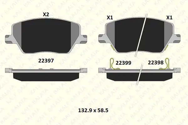 KALE 2239719205KD13 | Fiat Egea 2015- 1.3 D 1.4 1.6 Ön Fren Balata Takımı
