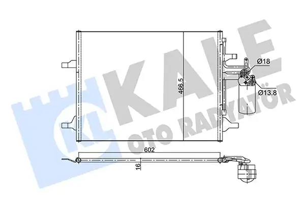 KALE 353075 | Klima Radyatörü Kondenser Volvo S60 S80 V60 V70 Xc60 Xc70 10 18