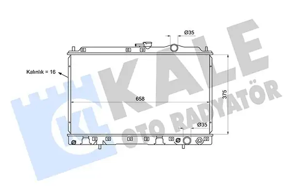 Kale Radyatör 363545 Su Radyatörü Mitsubishi Mitsubishi Galant VI E3 A 1 8 2 0 88 92 M-T Brazing375 658x16 Su Radyatörü