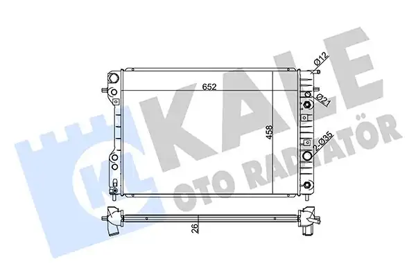 Kale Radyatör 363800 Opel Omega B 2 5 3 2 V6 X25xe A T Su Radyatörü