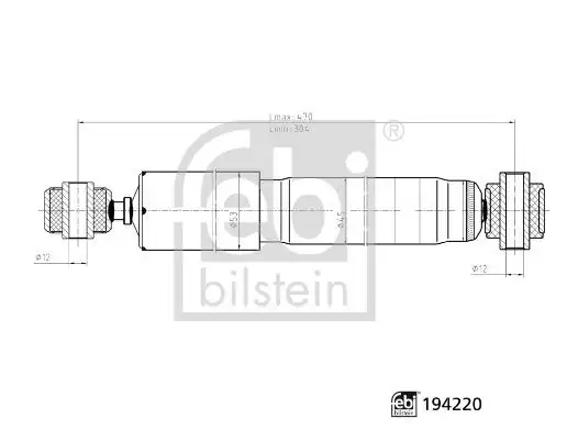 Febi Bilstein 194220 Amortisör Arka Fiat Fiorino Peugeot Bipper Citroen Nemo 1 3 1 4 02 08