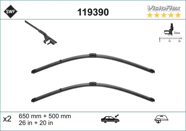 Valeo 119390 Silecek Bmw X3 Seri F25 Takım