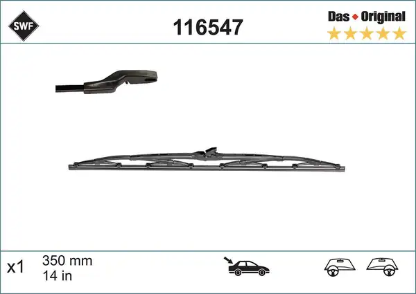 Valeo 116547 Arka Silecek Süpürgesi Ford Focus 2 Volvo V50 300 mm