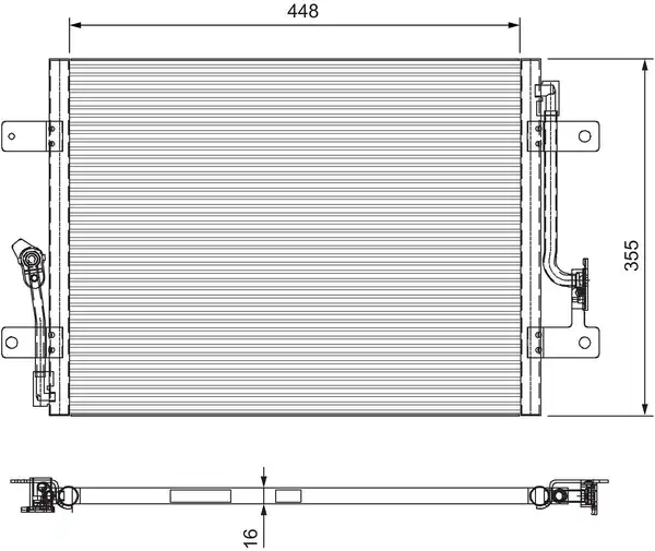 Valeo 818065 Kondanser Fiat Palio 1 2 02 01 Albea 1 2 09 01 1 6 11 00