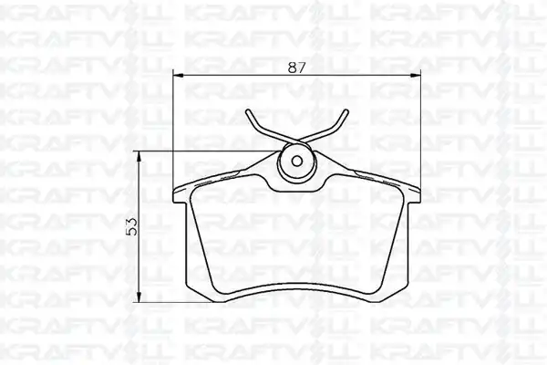 KRAFTVOLL 07010012 | Fren Balatası Arka Golf IV Bora A3 A4 Megane II III C3 P307