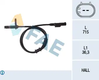 FAE 78107 | Mercedes Benz E Serisi W211 Ön Tekerlek Abs Sensörü FAE Marka