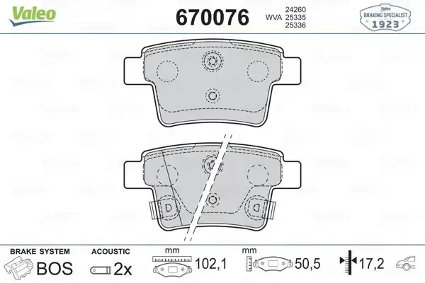 Valeo 670076 Fren Balatası Arka Proton Gen 2 03