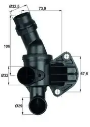 MAHLE TI687 | Termostat 87°C Golf.V-Jetta.III 2.0Fsi *Axx*