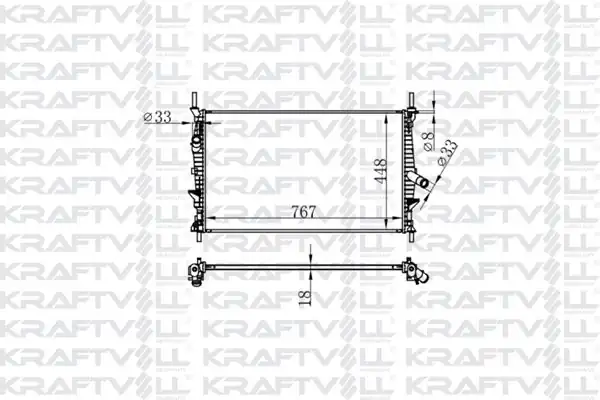 KRAFTVOLL 08040035 | Ford Transit Custom Su Radyatörü Transit Custom V362 V363 2 2 TDCI Transit 2 0 Ecoblue
