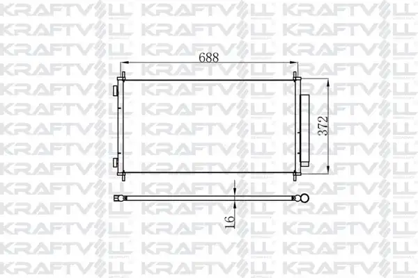 KRAFTVOLL 08060015 | Klima Radyatörü Honda CRV III 2 0 2 4 2007 705 364 16 Radyatörü Marka