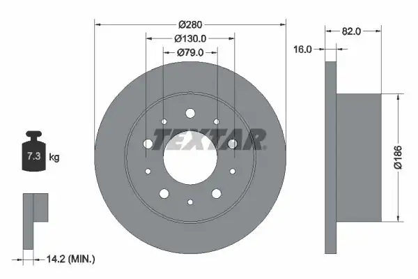 TEXTAR 92116203-2 | Fren Diski Ön Ducato III Boxer III Jumper III Bm 06 2 Adet
