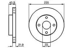 BOSCH 0986478787 | Fren Diski Ön 323 Ba/Bj 1.5 95-00 Familia