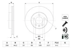 BOSCH 0986479F32 | Disk On (Ad) 18 &Gt, Polo-Ibiza Kaplamalı | 2 Adet