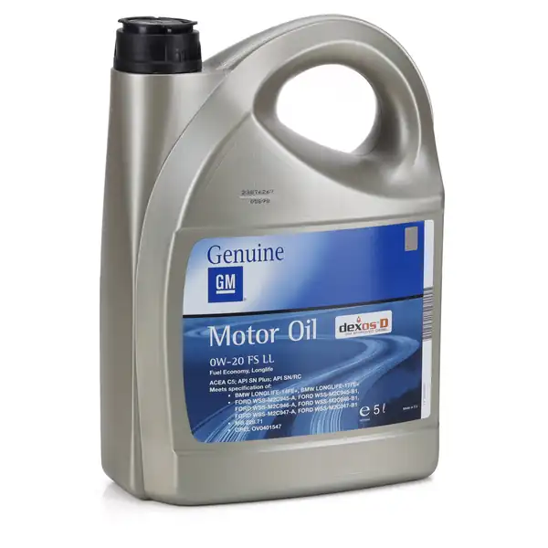 GM 93160358 | Dexos D 0W-20 FS LL Motor Yağı 5 Litre - ACEA C5 OV0401547 (Yurtdışı Alman Dolumu)