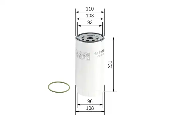 Bosch F026402038 Yakıt Filtresi Mazot Dizel Daf