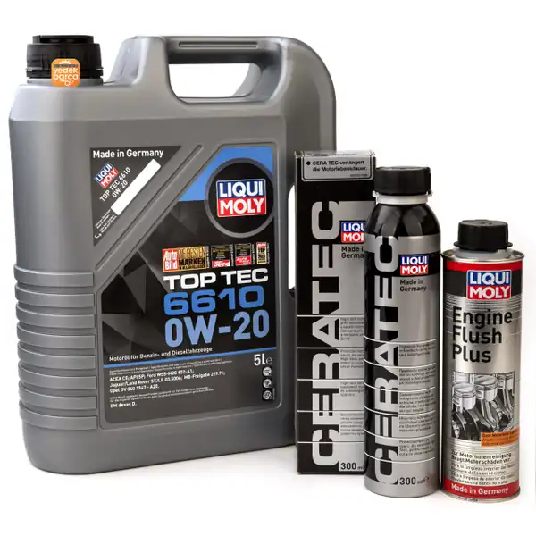 LIQUI MOLY Top Tec 6610 0w20 5 LT LIQUI MOLY Ceratec 300 ML LIQUI MOLY Engine Flus Plus Set