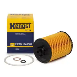 HENGST E203H04D67 | Yağ Filtresi N-62 5.45 / 6.45 / 735 / 7.45 / E 60 / 61