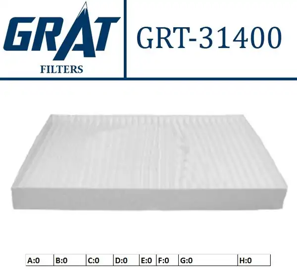 GRAT 31400 | Kabin Filtresi Chrysler 300c 2 7 3 0crd 3 5 5 7 2004 2012