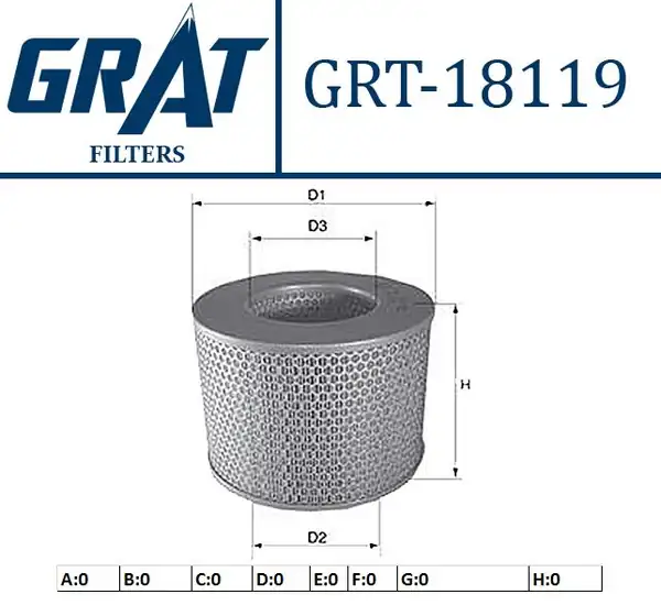 GRAT 18119 | Hava Filtresi Toyota Hilux 02 06 Ln145 2wd 4wd