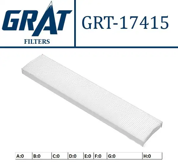 GRAT 17415 | Kabin Filtresi VW Sharan 96 10 Seat Alhambra 96 10