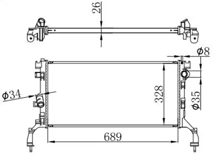 MGA 80778 | Su Radyatörü Brazing Laguna III Latitüde 1 5 K9k