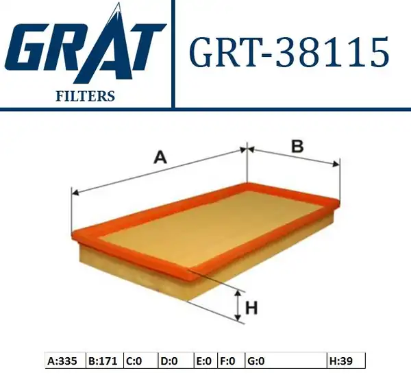 GRAT 38115 | Hava Filtresi Kia Sephıa 98 Shuma 97 Carens 02 05