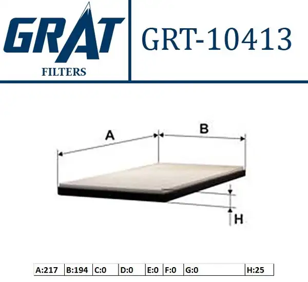 GRAT 10413 | Kabin Filtresi Fiat Freemont 2 0jtd 11 Chrysler Sebrıng 01 07 Jeep Compass 06