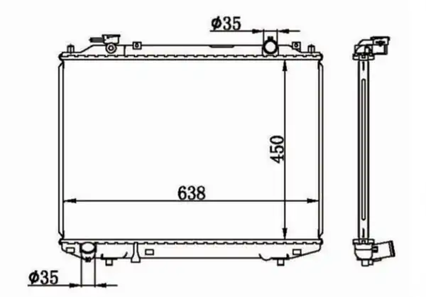 MGA 80545 | Su Radyatörü Brazing Mazda B2500 96 05 Bt50 06 11 Ford Ranger 2 5d 4 2 4 4 99 05 Ranger 06 2