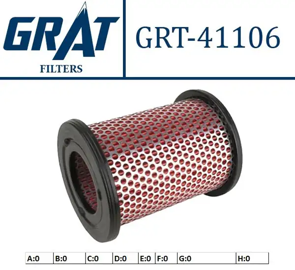 GRAT 41106 | Hava Filtresi Nissan D22 Pick Up 98 02 Çift Kabin Makara Tip