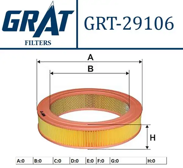 GRAT 29106 | Hava Filtresi Mazda 626 88 91