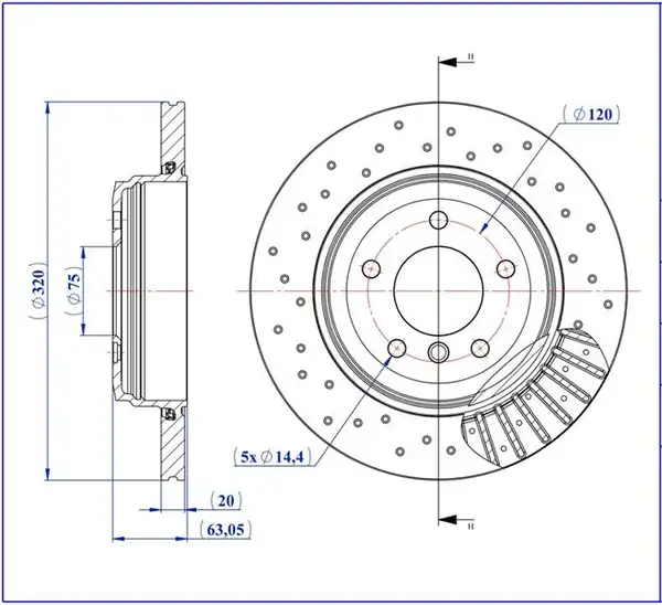 MGA 50528PC | Fren Diski Arka Bmw E60 520i 523i 525i 530i Performans 2 Adet