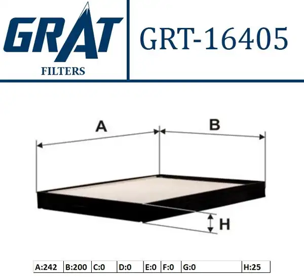 GRAT 16405 | Kabin Filtresi Hyundai Accent 00 02 Milenyum