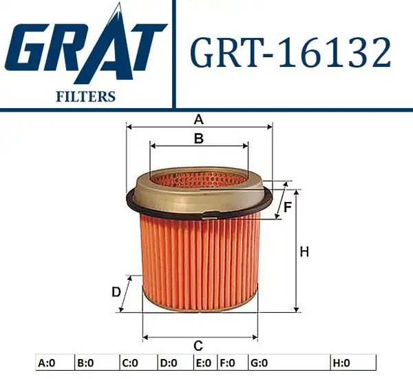 GRAT 16132 | Hava Filtresi Kova Tip Hyundai Elantra Sonata 91 95 H1 Starex 2 4 97 04